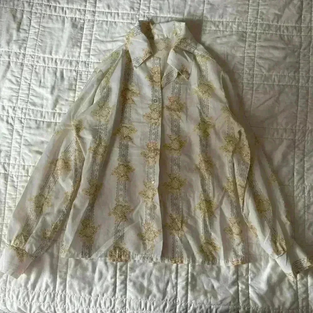 Floral western long sleeve shirt button up romantic coquette women's